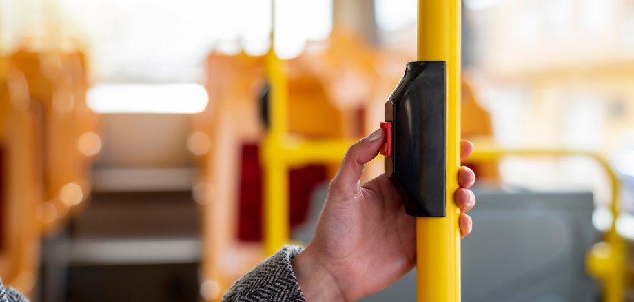 hand Stop Button On Bus