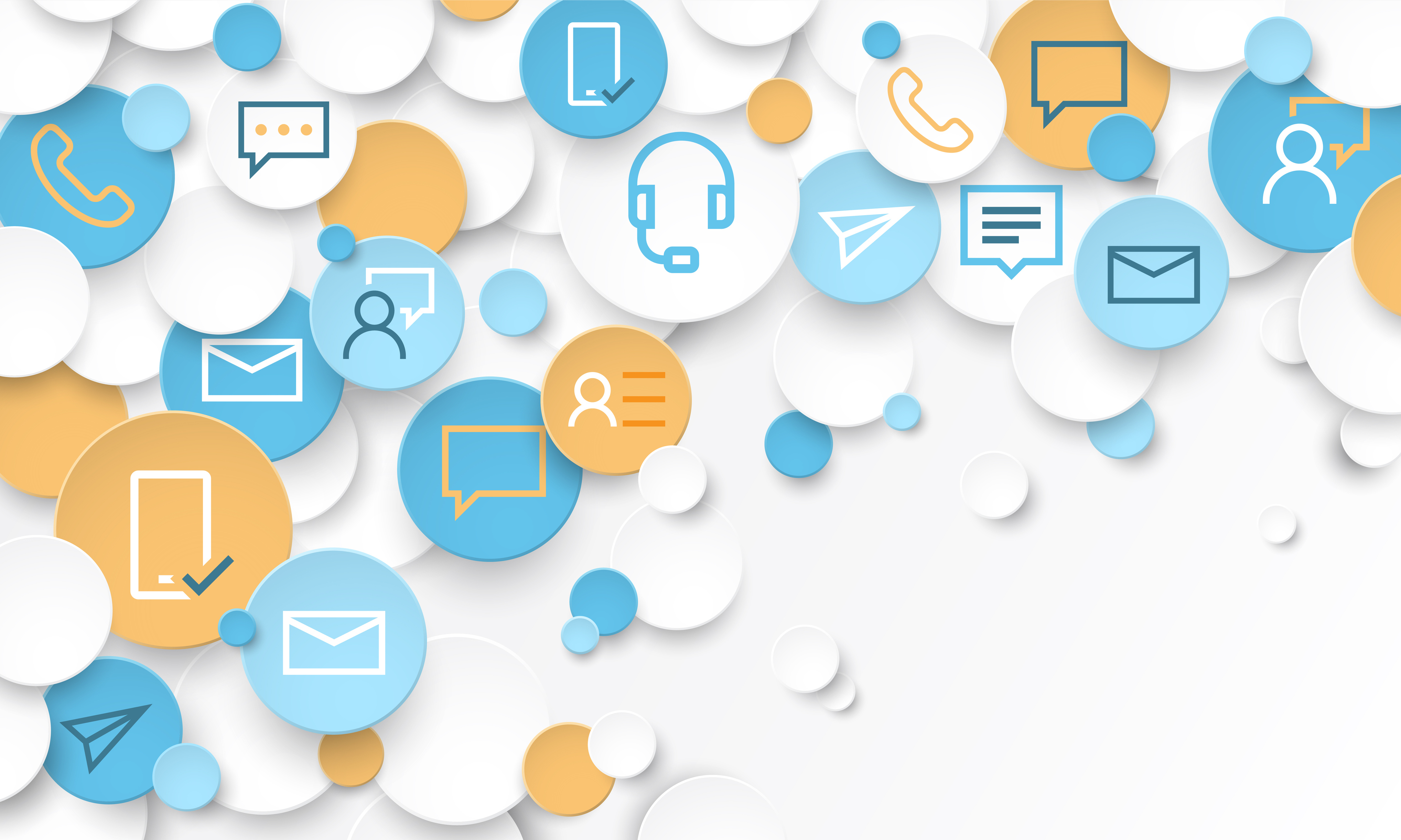 Colorful business contact and service concept Colorful business contact and service concept