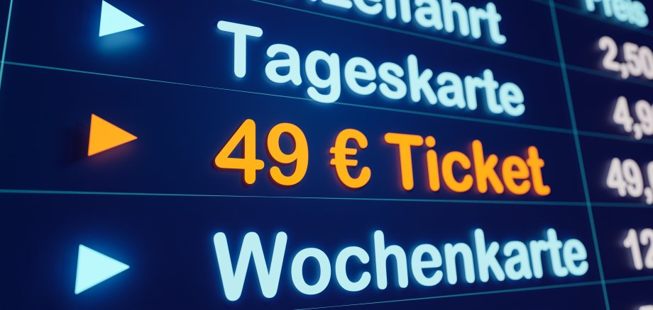 49 Euro ticket for travelers and working people who rely on local public transport.