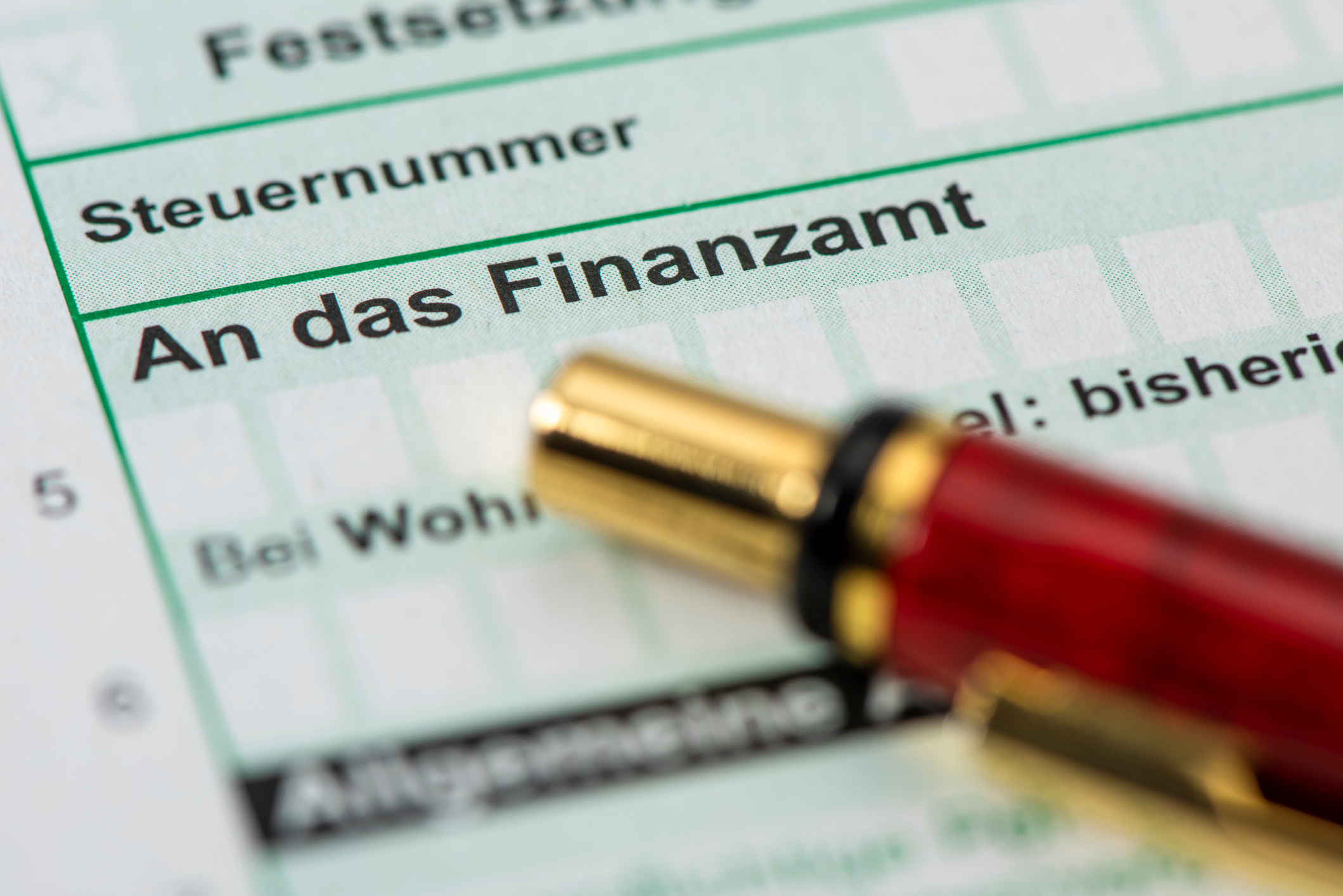 German tax return for tax office with form