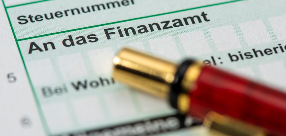 German tax return for tax office with form
