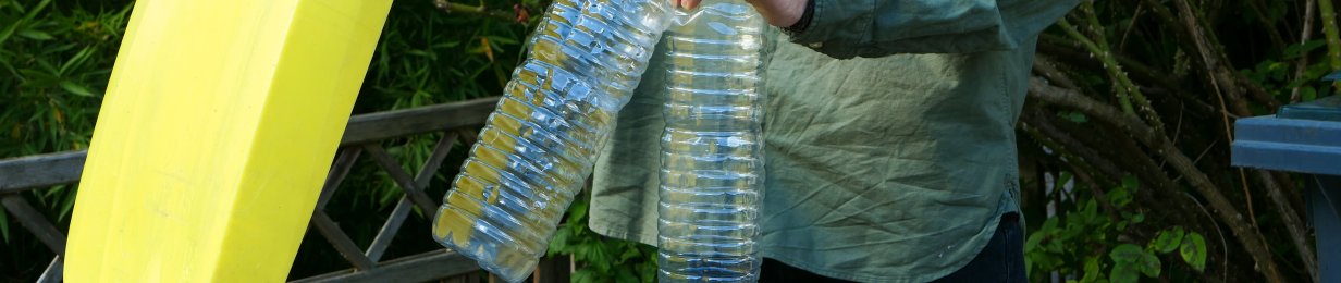 One person making a selective sorting of waste. One person making a selective sorting of waste.