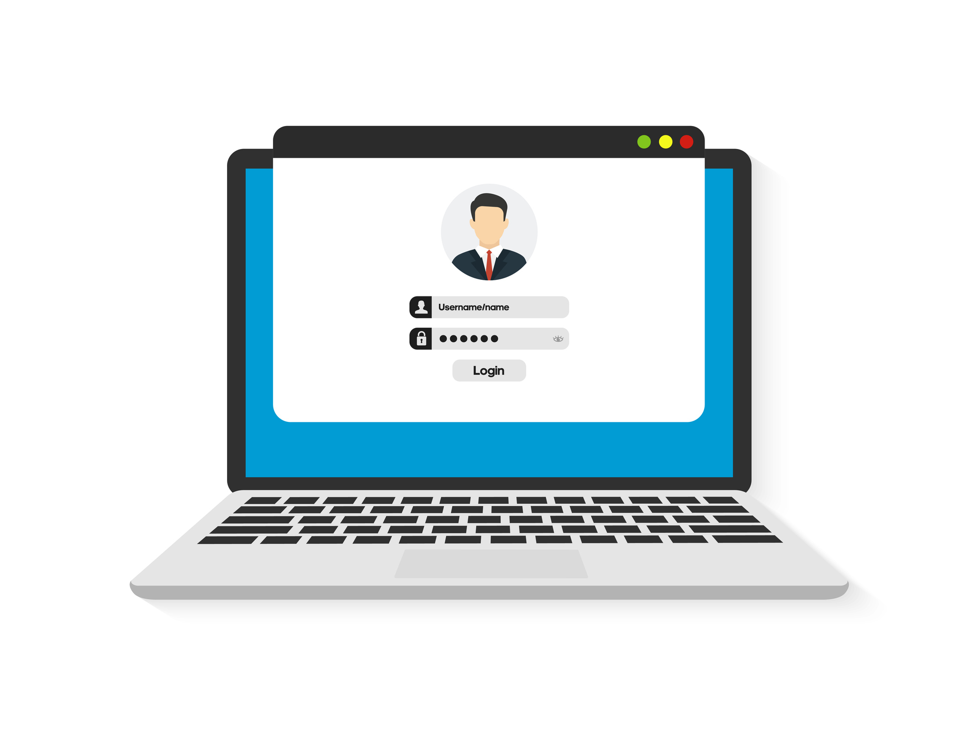 Login and password. Authentication login form system Login and password. Authentication login form system
