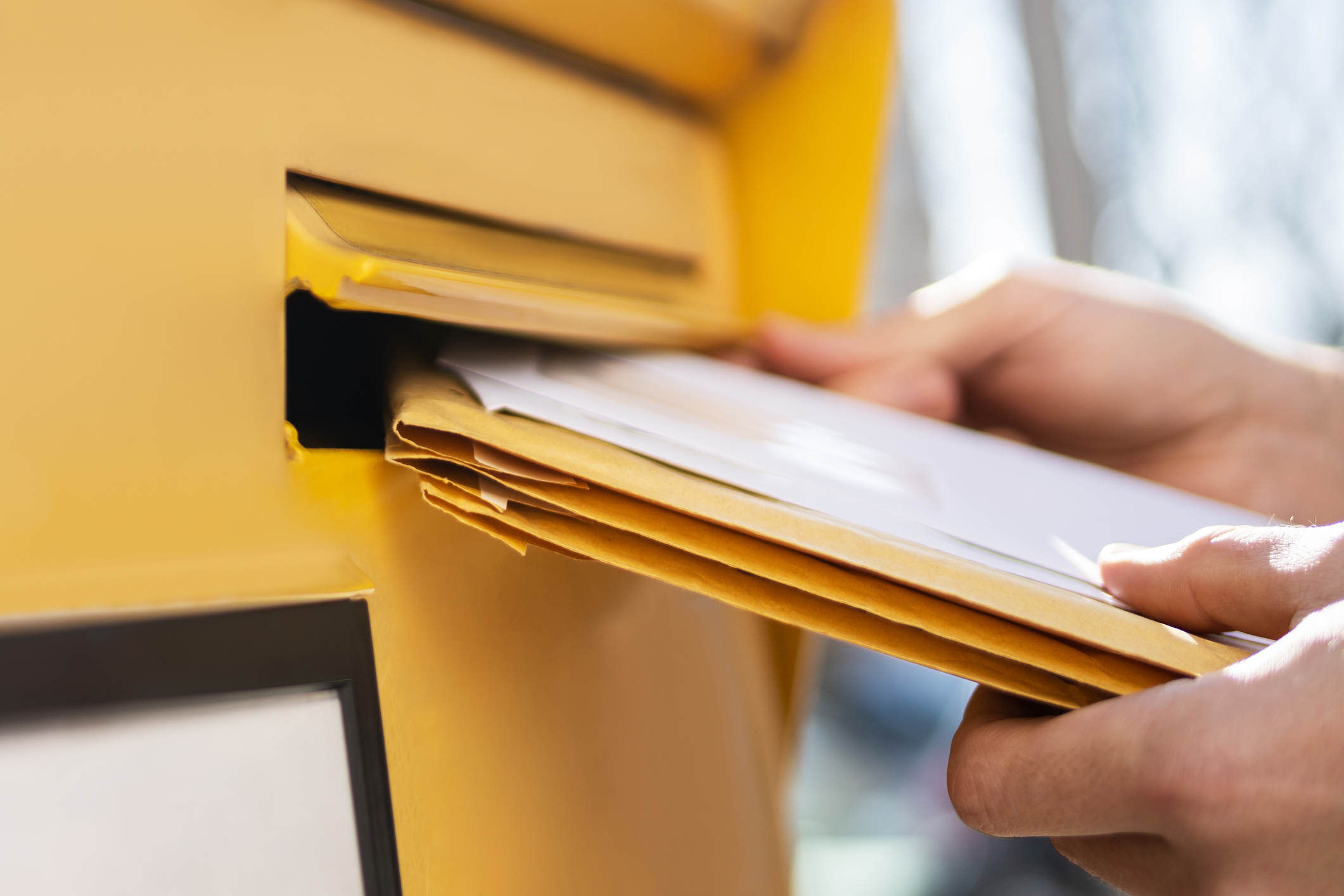 Letter In Envelope Or Document In Mailbox Letter In Envelope Or Document In Mailbox