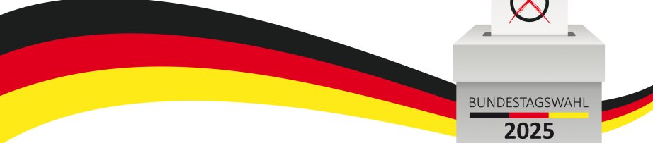 German Text Bundestagswahl 2025, translate parliamentary elections for the Bundestag 2025.  Eps 10 vector file.