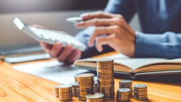 Saving money concept Man hand putting Row and coin Write Finance Saving money concept Man hand putting Row and coin Write Finance