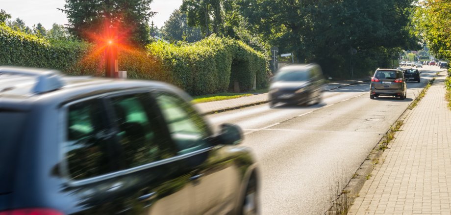 Flashed radar speeding speed camera
