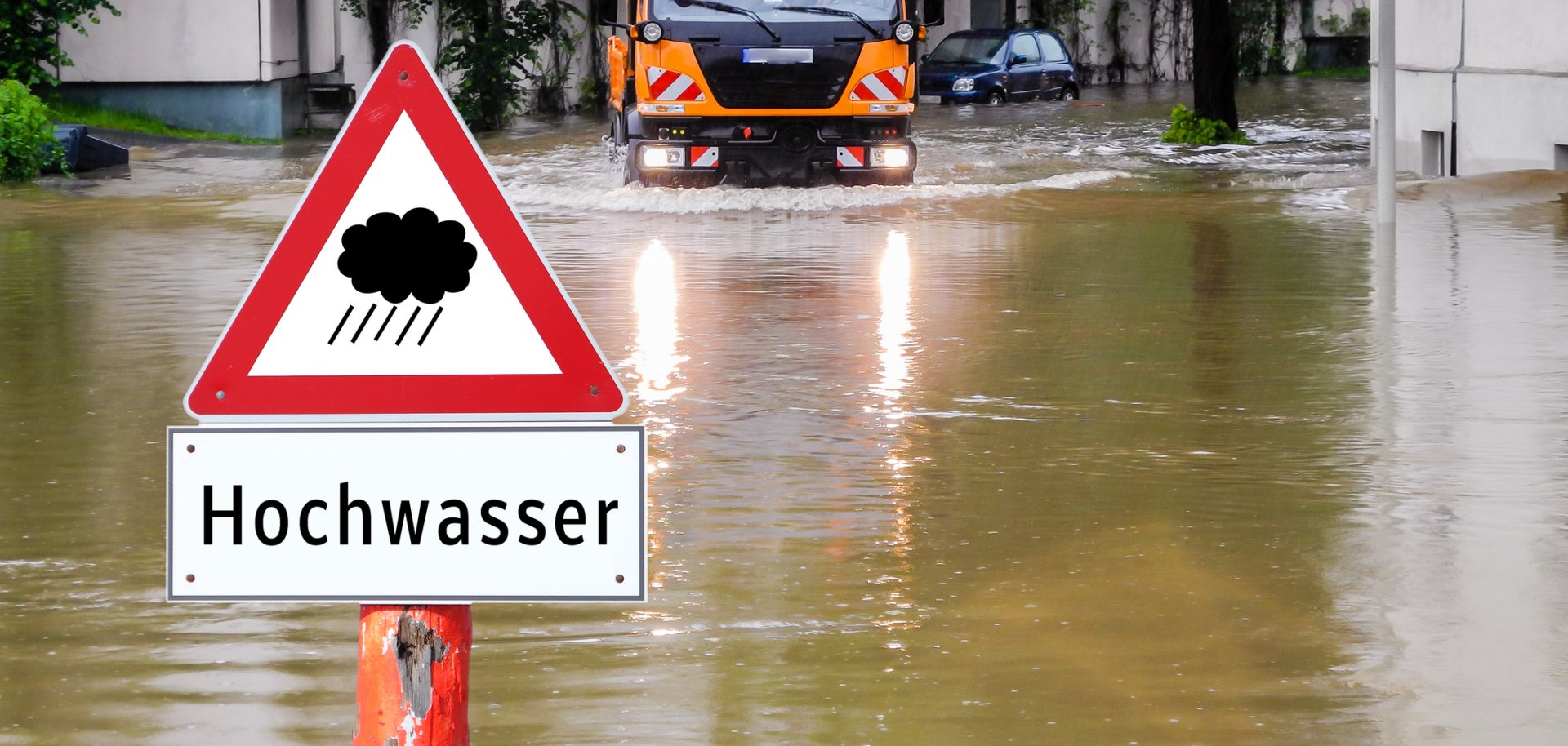 Flood warning sign Flood warning sign