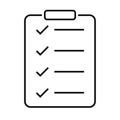 Simple checkboard icon. Task board. Vector.